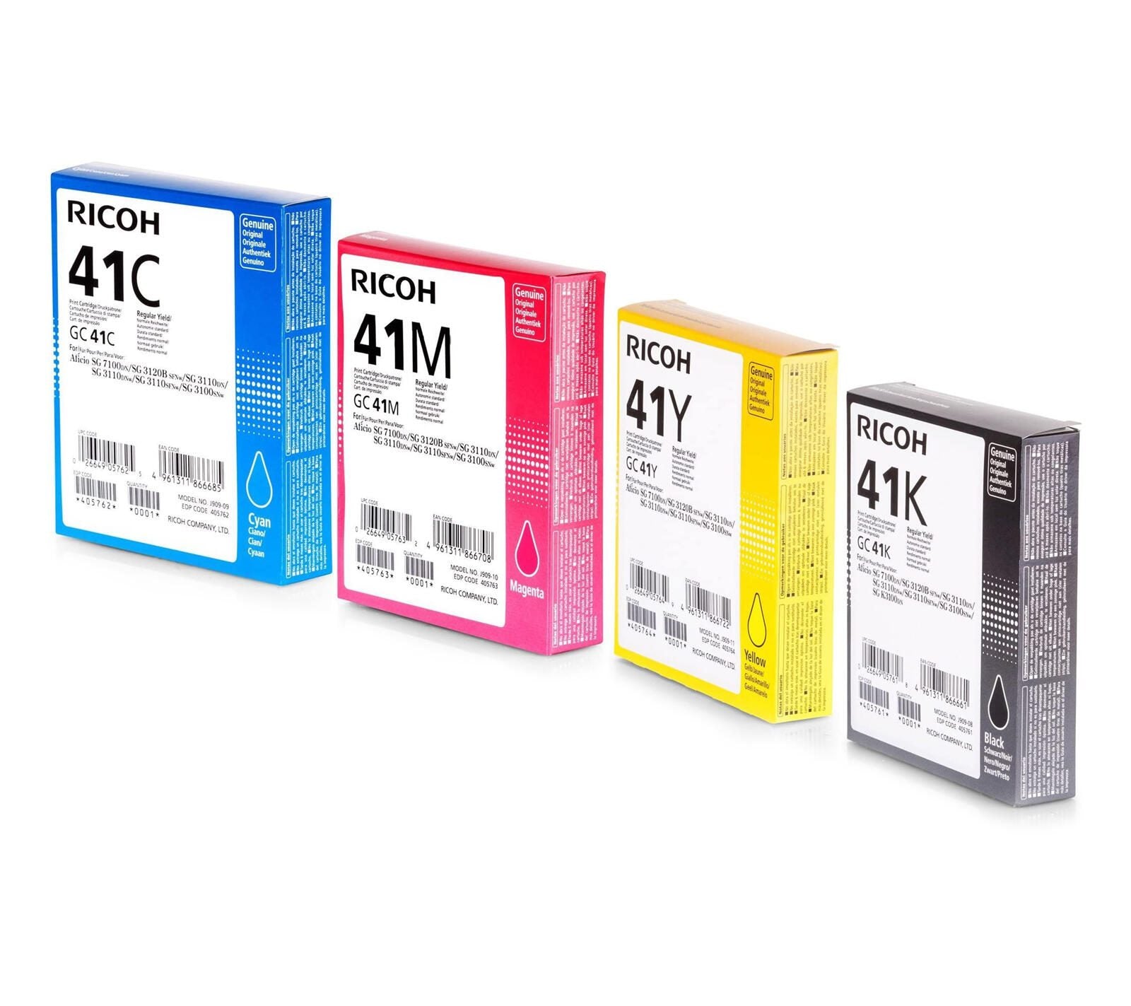 Ricoh Original Type GC 41 Druckerpatronen - 4er Multipack Ricoh Original Type GC 41 Druckerpatronen - 4er Multipack